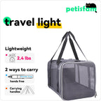 Soft Pet Carrier Bag for Cats and Puppy under 20 Lbs. Sturdy, Safe, Comfortable and Lightweight | Top Opening, Quik-In. Zip-To-Lock. Stress-Free Vet Visits. Cats Can'T Resist. Easy Storage, Cleaning. Lightweight. Breathable