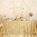 Sequin Tablecloth, 60X102 Inch Gold Rectangle Glitter Table Cover for Cake Dessert Exhibition Party Birthday Events