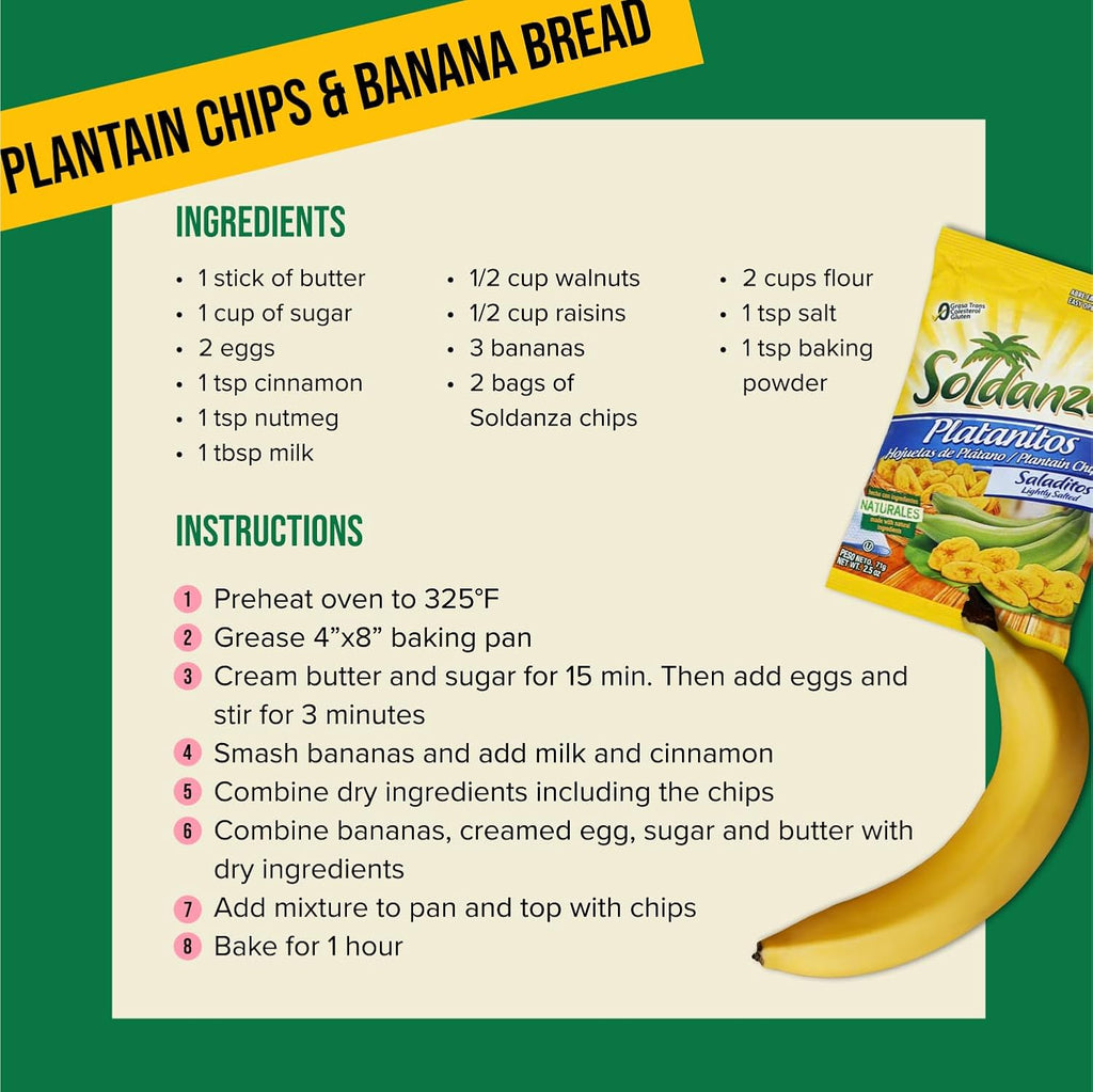 Soldanza Plantain Chips Variety Pack - 6 Mix (Pack of 6) | International Snack | 2.5 Oz - Journey of Snacks