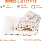 Dog Bed Crate Pad Ultra Soft Pet Mat Star Print 22 Inch Brown | Washable Crate Mat for Large Medium Small Dogs, Reversible Fleece Dog Crate Kennel Mat Flat Cat Bed Liner