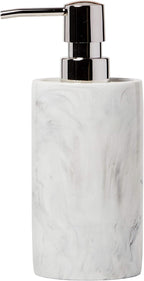 Marble Swirl Soap Dispenser, White