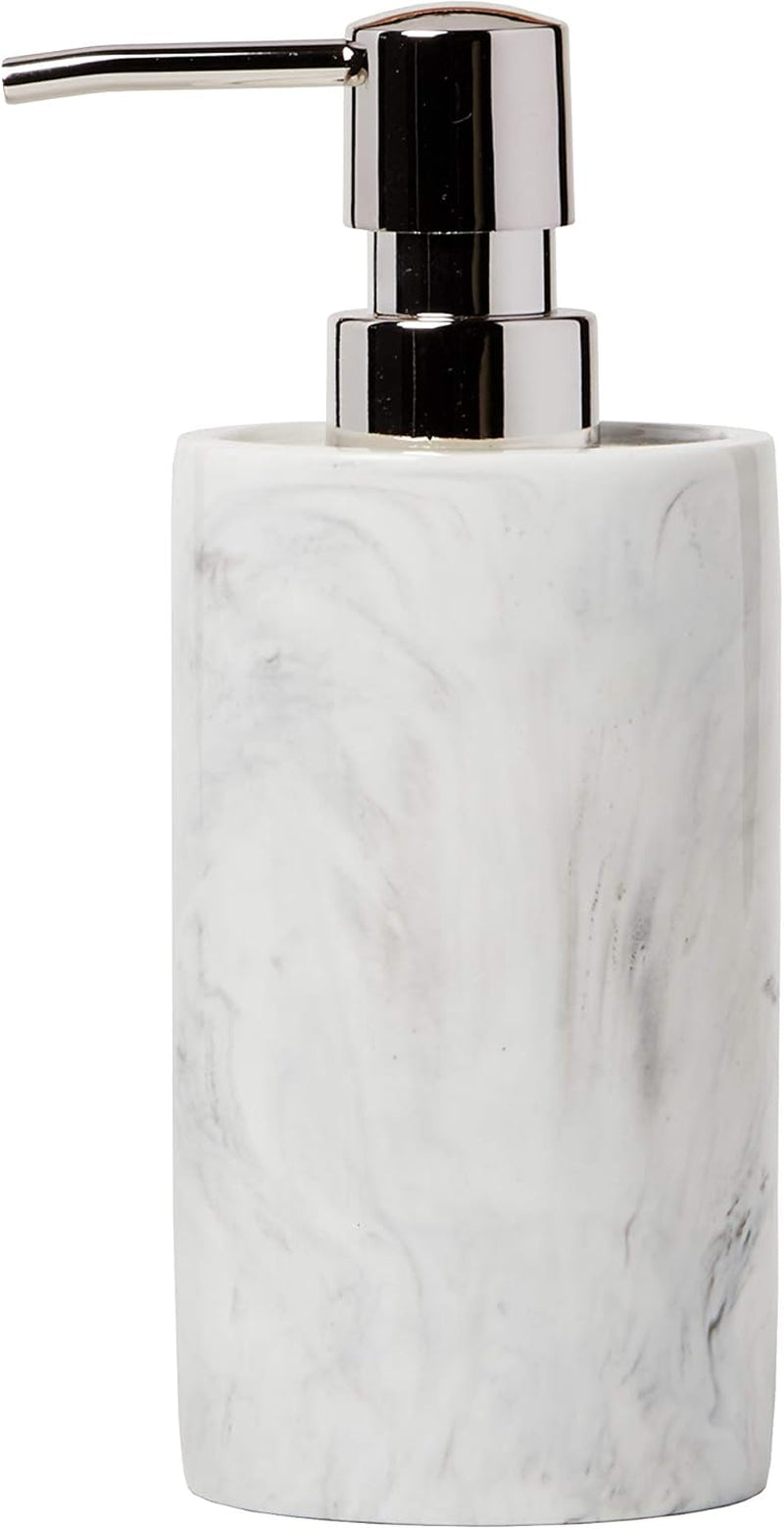 Marble Swirl Soap Dispenser, White