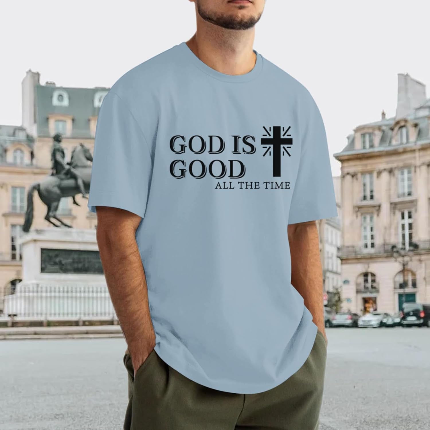 God Is Good Shirt Christian Jesus Cross T Shirts for Men Religious Faith Inspirational Vintage Oversized Graphic Tees
