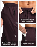Men'S Joggers with Zipper Pockets Lightweight Athletic Workout Pants Quick Dry Sweatpants for Men Running Hiking