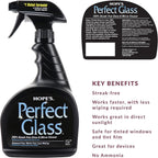 Perfect Glass Cleaner Spray, Streak-Free, Ammonia-Free Window, Mirror, Screen, Tinted Glass, and Shower Door Cleaner, Indoor and Outdoor Glass Surfaces, 32 Fl Oz, Pack of 6