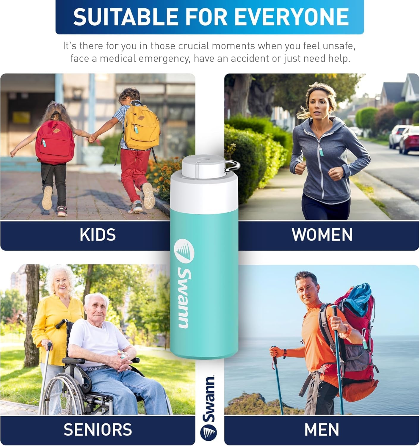 Activeresponse Mobile Personal Safety Alarm - 110Db Loud Emergency Siren with SMS Alerts & Mobile Connectivity, Long Battery Life, Smart SOS Safety Alarm, Key Chain, MPRS