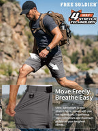 Men'S Cargo Hiking Shorts with Belt | Quick Dry, Lightweight, Durable, Waterproof, Multi Pockets, for Outdoor Tactical Work