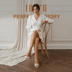 Women'S Platform Peep Toe Chunky High Heels | IN4 Mary Heeled Sandals Dress Wedding Bridal Party Shoes for Women Bride Bridesmaid