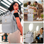 Lunch Backpack for Women,15.6 Inch Laptop Backpacks for Womens Back Pack, Travel Backpacks,Work Backpack for Women (Gray)