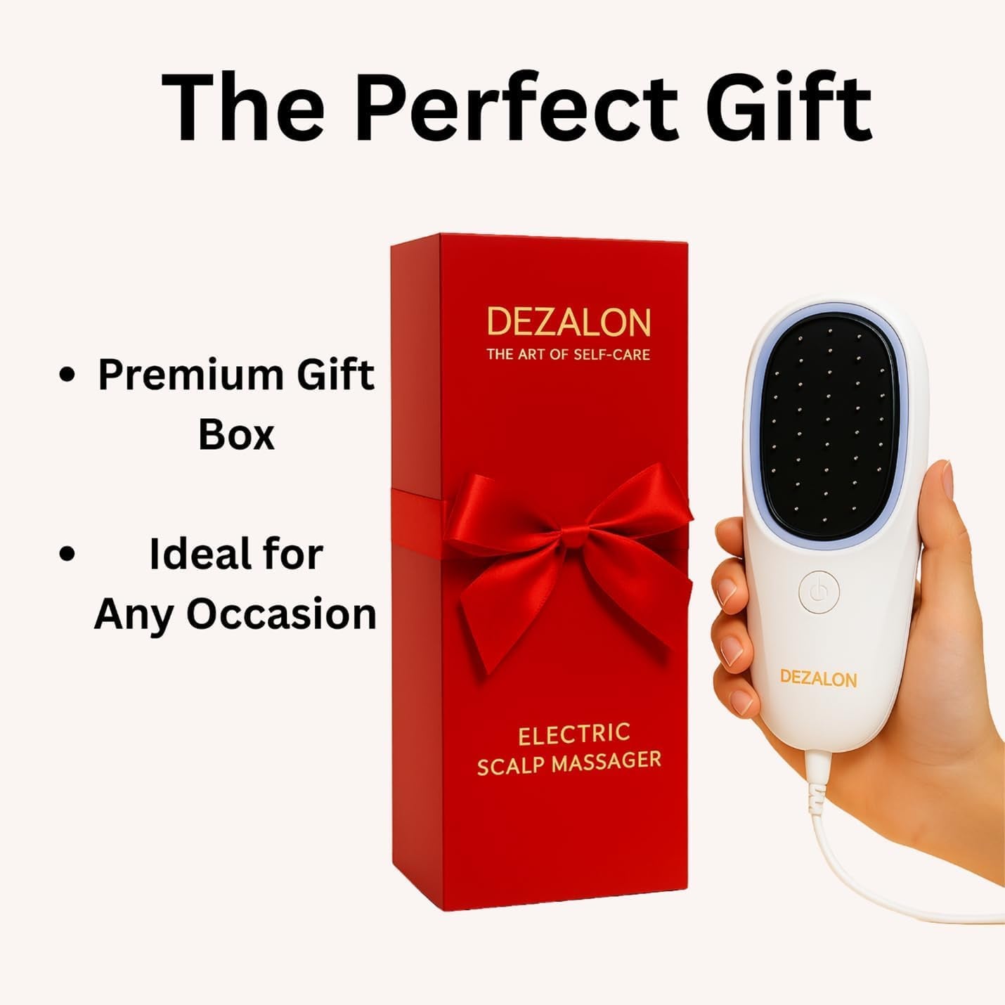 Electric Scalp Massager Brush, Vibrating, Detachable Heads