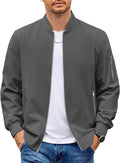 Men Bomber Jacket Lightweight Casual Fashion Stylish Windbreaker | Zip up Bomber Jacket, Water & Wind Proof Jacket with Zip Pocket, Fashion Stylish Lightweight Windbreaker for Spring Fall