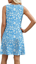 Summer Dresses for Women 2026 V Neck Sleeveless Lace Boho Dress Elegant Classy Spring Beach Vacation Outfits