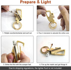 2 Pack Permanent Match Infinity Lighter, Permanent Match Infinity Lighter with Multitool Keychain Bottle Opener, Keychain Multitool for Camping & Hiking, Gift for Man