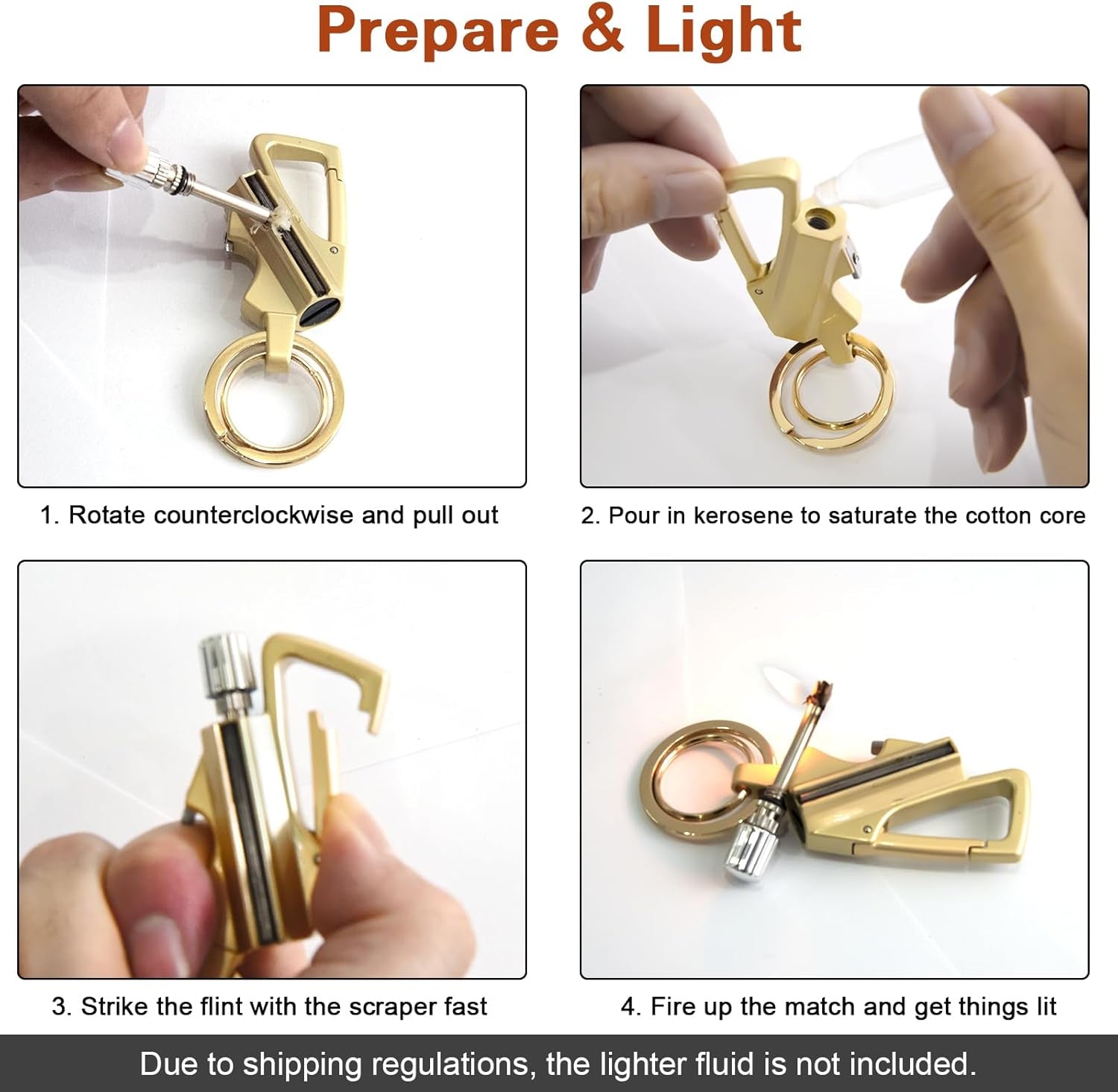 2 Pack Permanent Match Infinity Lighter, Permanent Match Infinity Lighter with Multitool Keychain Bottle Opener, Keychain Multitool for Camping & Hiking, Gift for Man