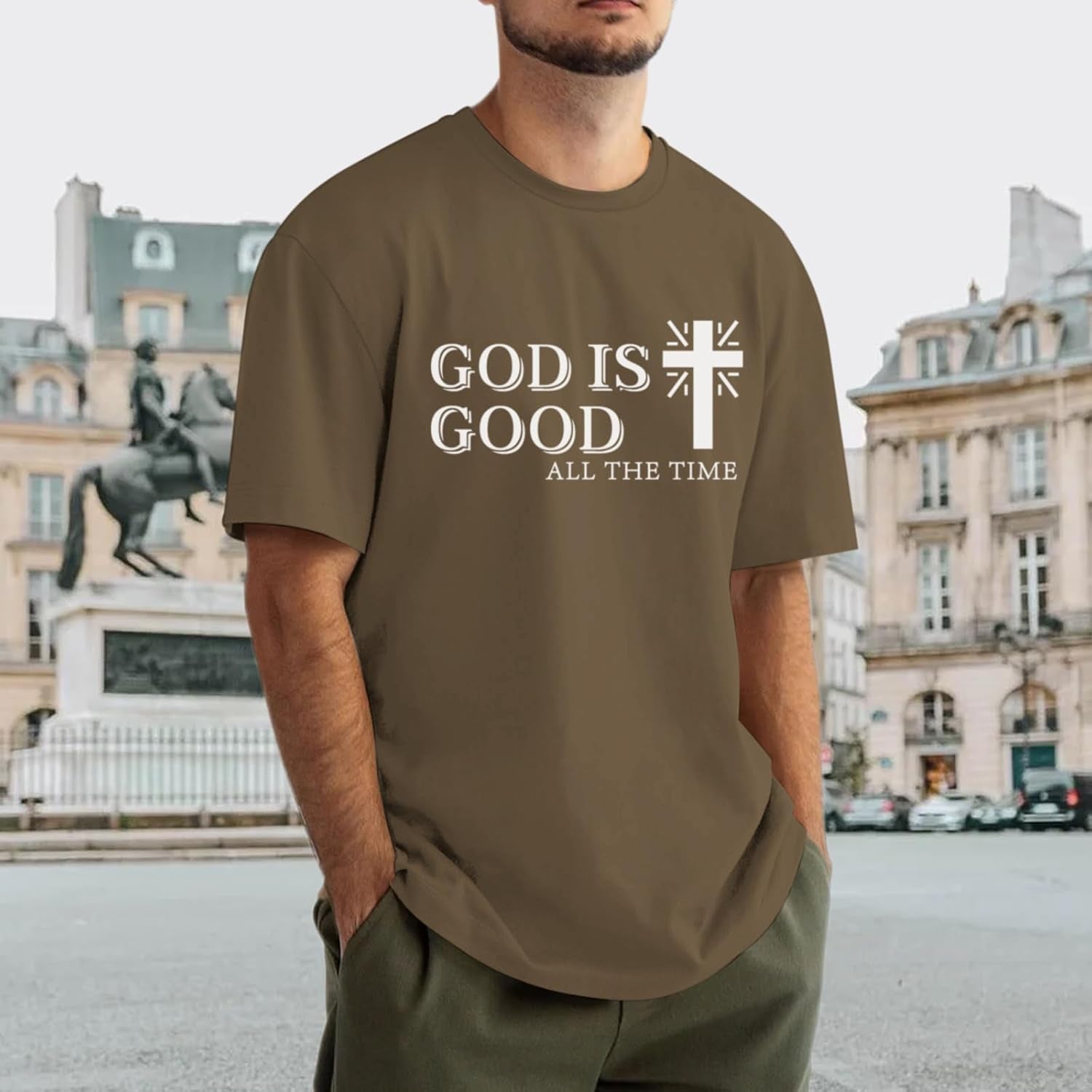 God Is Good Shirt Christian Jesus Cross T Shirts for Men Religious Faith Inspirational Vintage Oversized Graphic Tees