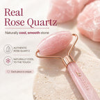 Rose Quartz Face Roller - Depuffs & Smoothes Fine Lines and Wrinkles | Skin Care Tools & Relaxation Gifts for Women, Teenage Girl Gifts, Beauty Gift Ideas, Face Massager Tools, Facial Tool