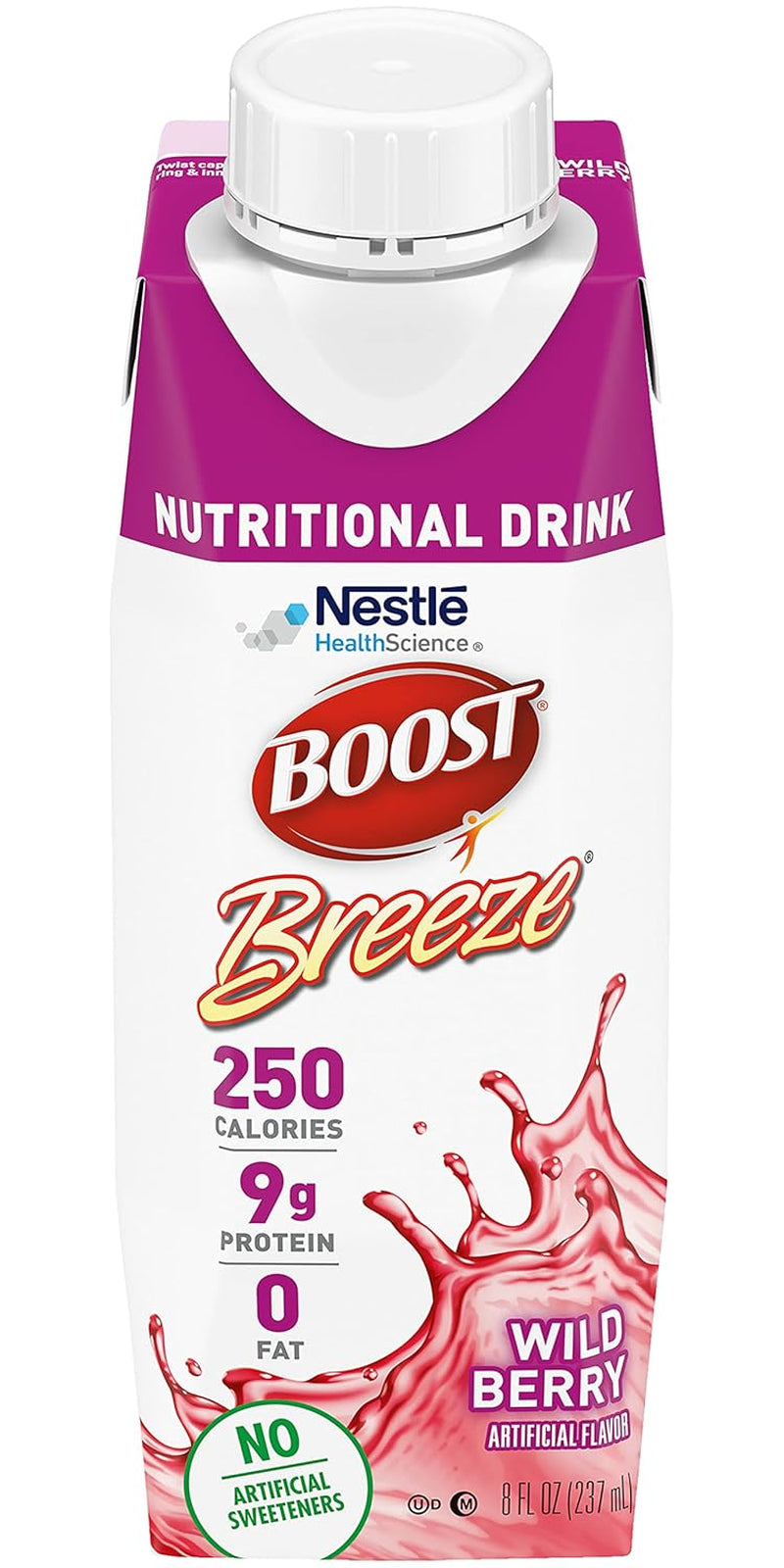 Breeze Nutritional Drink Wildberry, 8 Fl Oz (Pack of 12)
