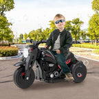 Kids Motorcycle, 6V Electric Ride on Car with Automatic Bubble Function, Foot Pedal, Headlight, Music, 3 Anti-Skip Wheels Vehicle for Children, Toddler Ages 3+