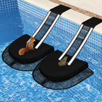 Animal Saving Escape Ramp Critters, 2Pcs Frog Saver Pads Ladder for Swimming Pools Lily Pad for Frogs Float Life Saving Wildlife Duck Creature Rescue Bridge Log Maintenance Kits（Black）