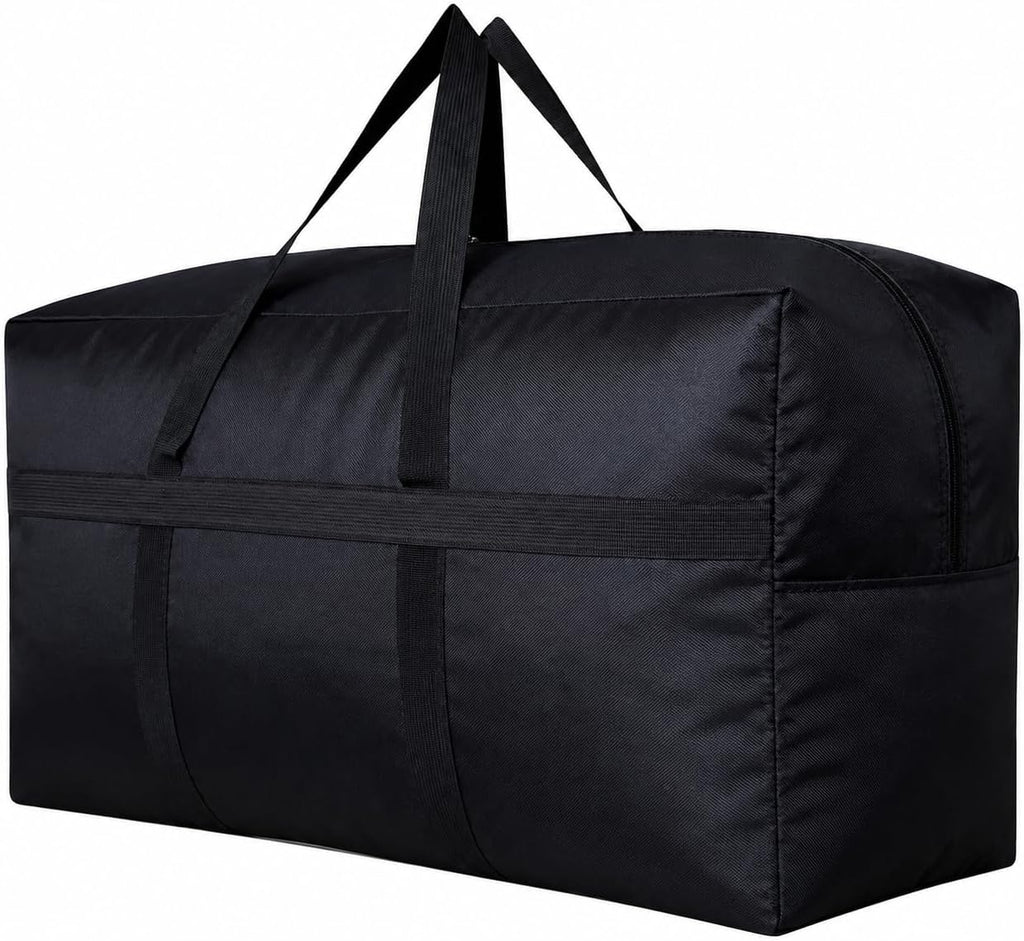 Extra Large Storage Duffle Bag for Travel, Black Big Traveling Duffle Bag
