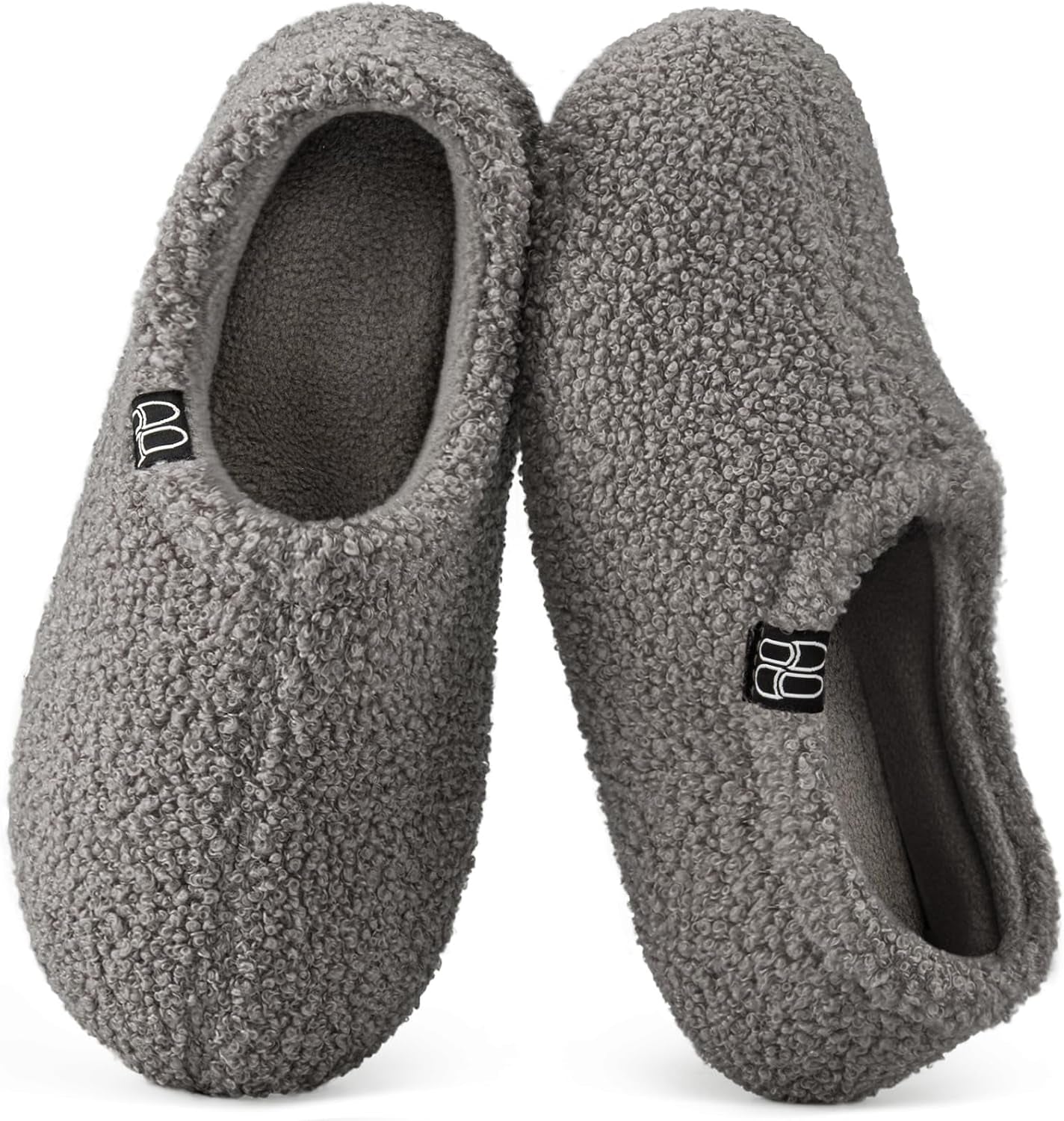 Women'S Fuzzy Curly Fur Fleece Lining Memory Foam Loafer Slippers | Non-Slip,Indoor and Outdoor,Machine-Washable,Warm,Bedroom