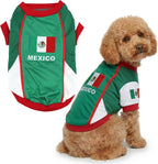 Dog Mexico Jersey - Breathable Mesh Puppy Football Jersey - Lightweight Stretch Sporty Dog Mexican Outfit - Summer Shirts for Large Dogs - Soccer Jersey for Dogs - Sportswear Pet Clothes
