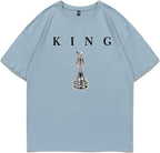 Men'S King Chess Shirt Graphic Tees Designer Printed T Shirts for Men Urban Letter T-Shirt Streetwear