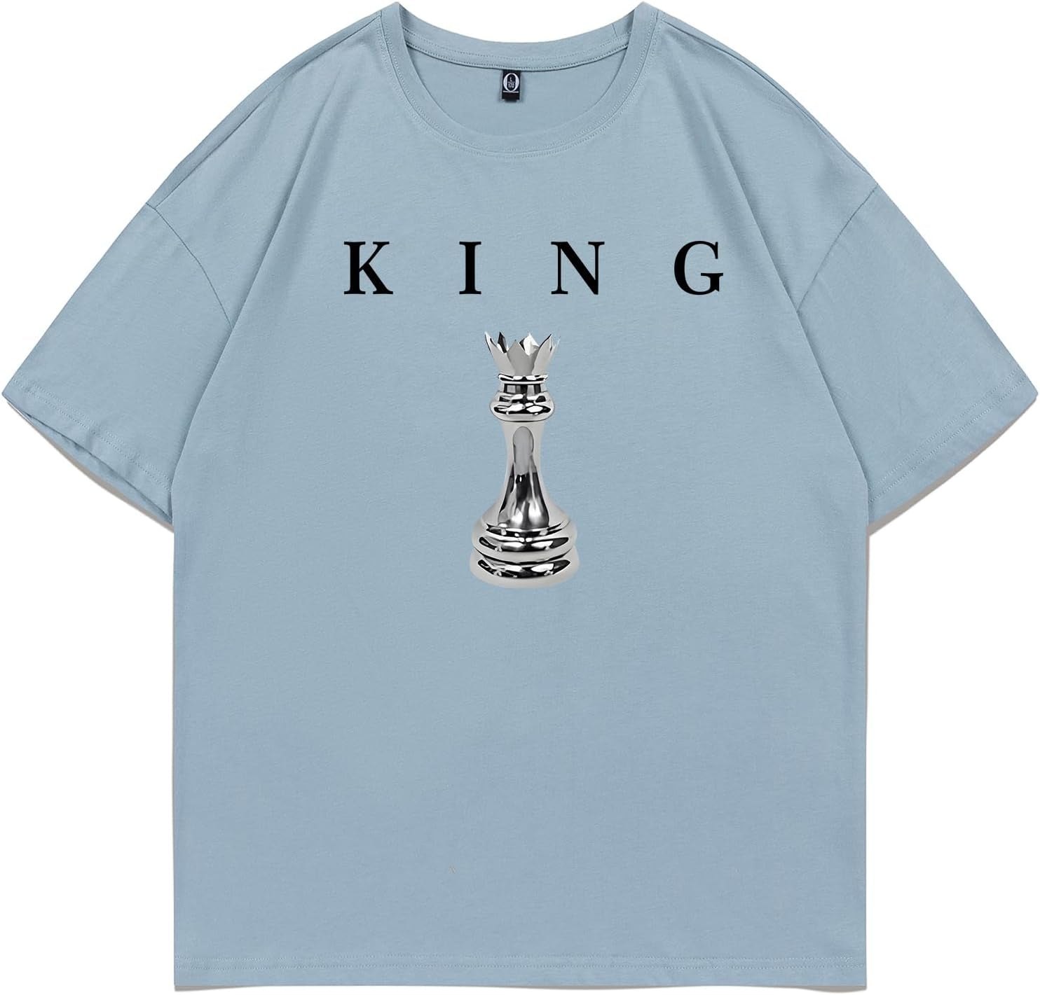 Men'S King Chess Shirt Graphic Tees Designer Printed T Shirts for Men Urban Letter T-Shirt Streetwear
