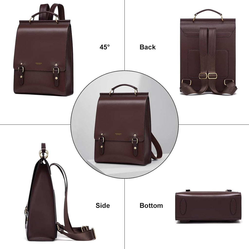 Leather Backpack Purse for Women Fashion Travel Shoulder Bag | Genuine Leather and Microfiber Leather, College Backpacks, Vintage, Casual Work Bag