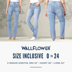 Luscious Curvy Bootcut Jeans for Women, Mid-Rise Insta Stretch Denim, Size-Inclusive Juniors Jeans