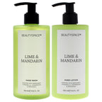 Spacenk  Lime and Mandarin Hand Wash and Lotion Duo - Hydrating, Nourishing for Soft Hands - Vegan, Cruelty Free for All Skin Types - 2 Pc