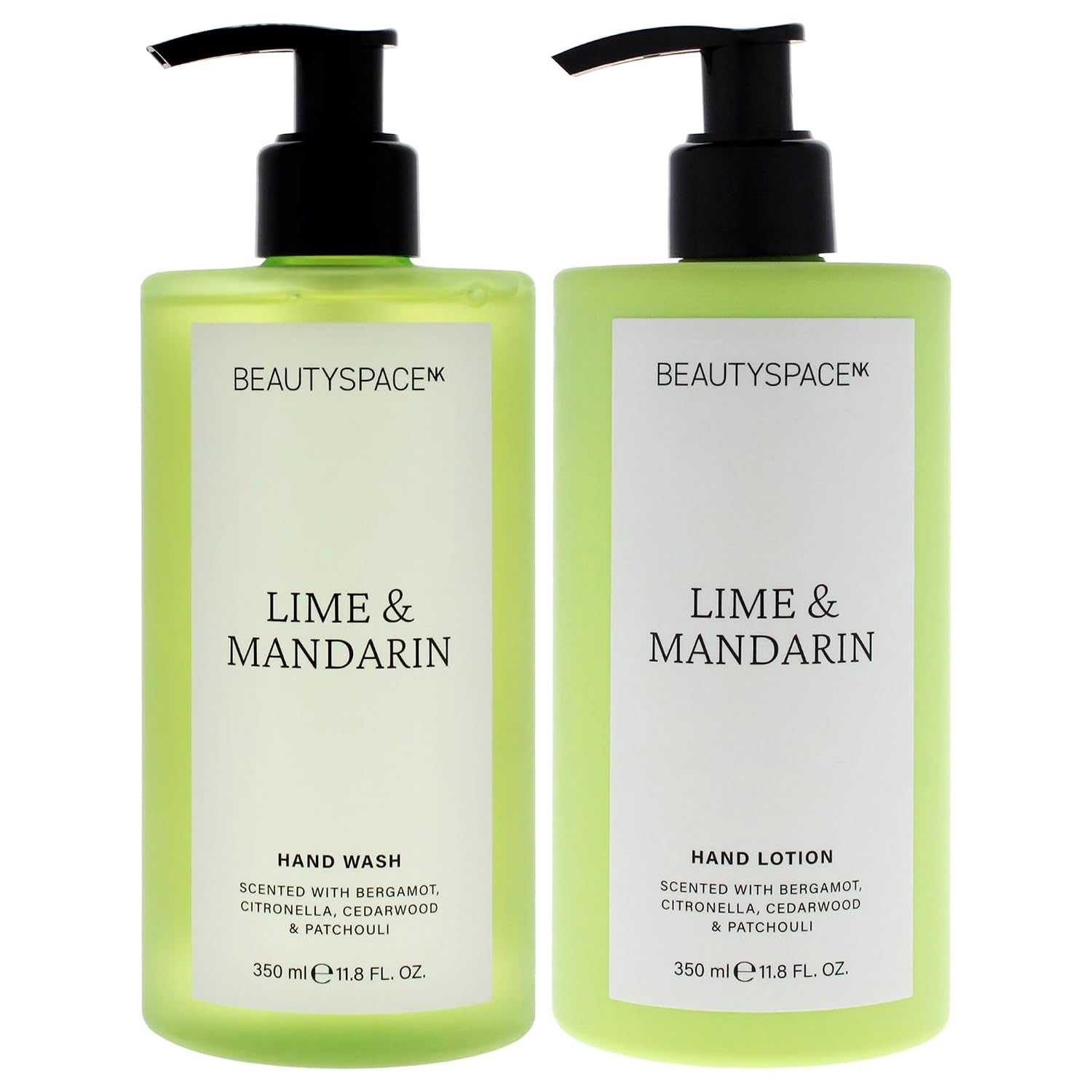 Spacenk  Lime and Mandarin Hand Wash and Lotion Duo - Hydrating, Nourishing for Soft Hands - Vegan, Cruelty Free for All Skin Types - 2 Pc