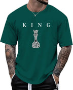 Men'S King Chess Shirt Graphic Tees Designer Printed T Shirts for Men Urban Letter T-Shirt Streetwear