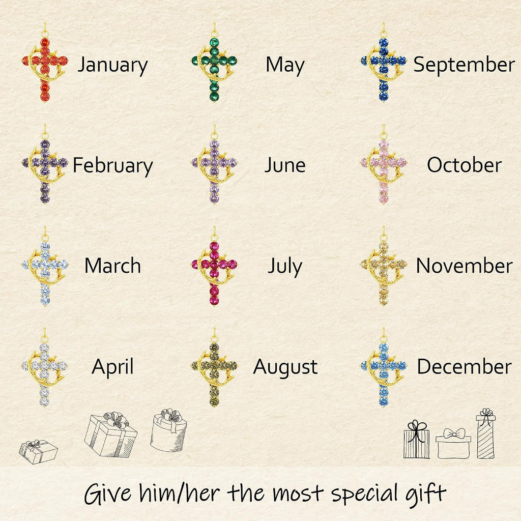 Christian Gift Stocking Stuffers Cross Necklace for Women-Dainty 14K Gold Plated/Silver Plated Pendant Necklaces Simple Cute Tiny Necklace Jewelry for Women