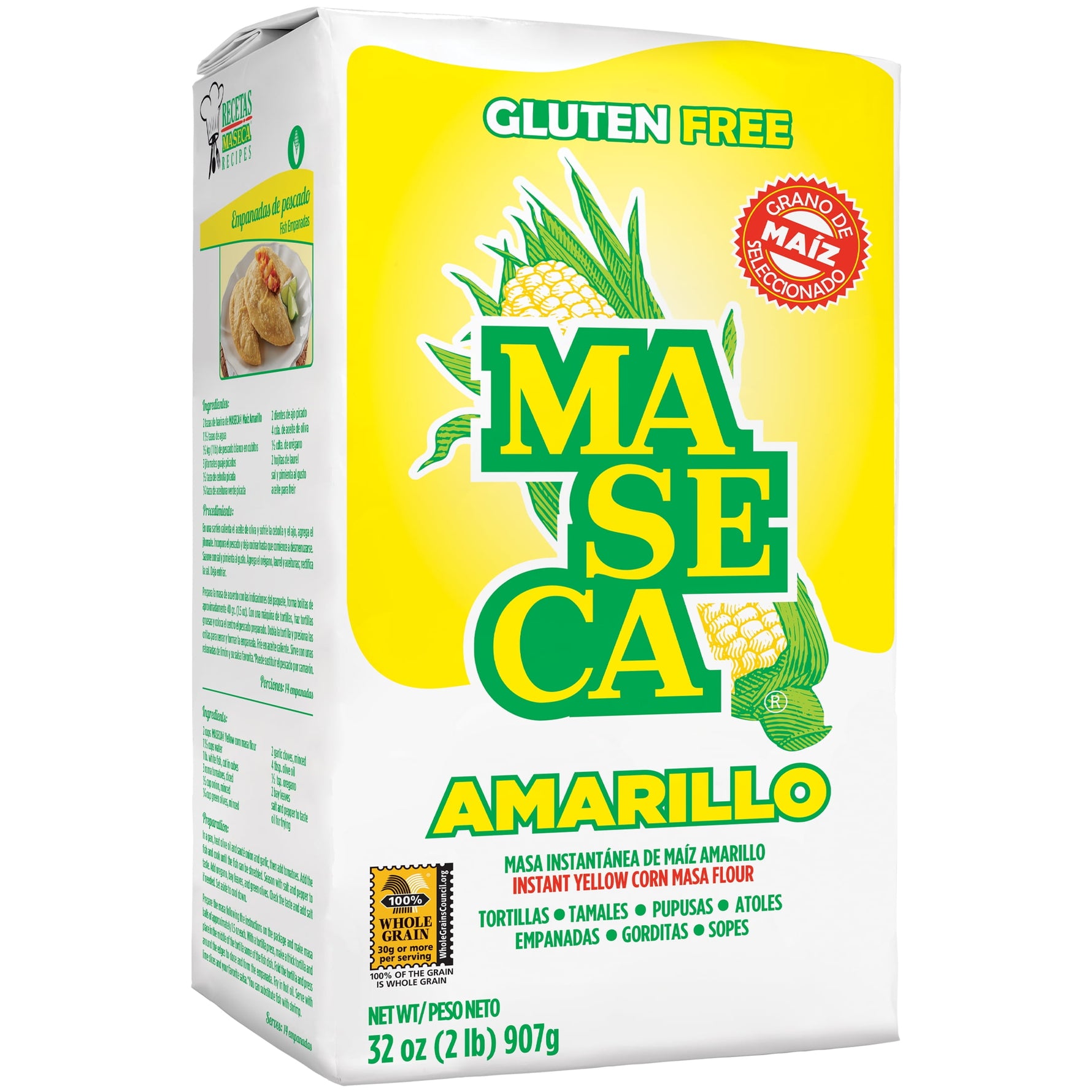 Gluten Free Instant Yellow Corn Masa Flour, 2.0 Lb