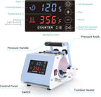 110 V Mini Max 40 OZ Tumbler Heat Press Machine Light Blue V4.0 | Mug Heat Press Touch Screen for 40 OZ Sublimation Tumbler with Handle Sublimation Printing