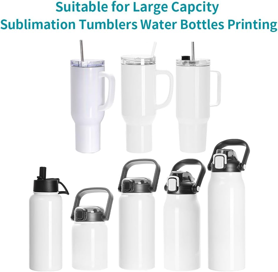 110 V Mini Max 40 OZ Tumbler Heat Press Machine Light Blue V4.0 | Mug Heat Press Touch Screen for 40 OZ Sublimation Tumbler with Handle Sublimation Printing