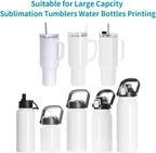 110 V Mini Max 40 OZ Tumbler Heat Press Machine Light Blue V4.0 | Mug Heat Press Touch Screen for 40 OZ Sublimation Tumbler with Handle Sublimation Printing
