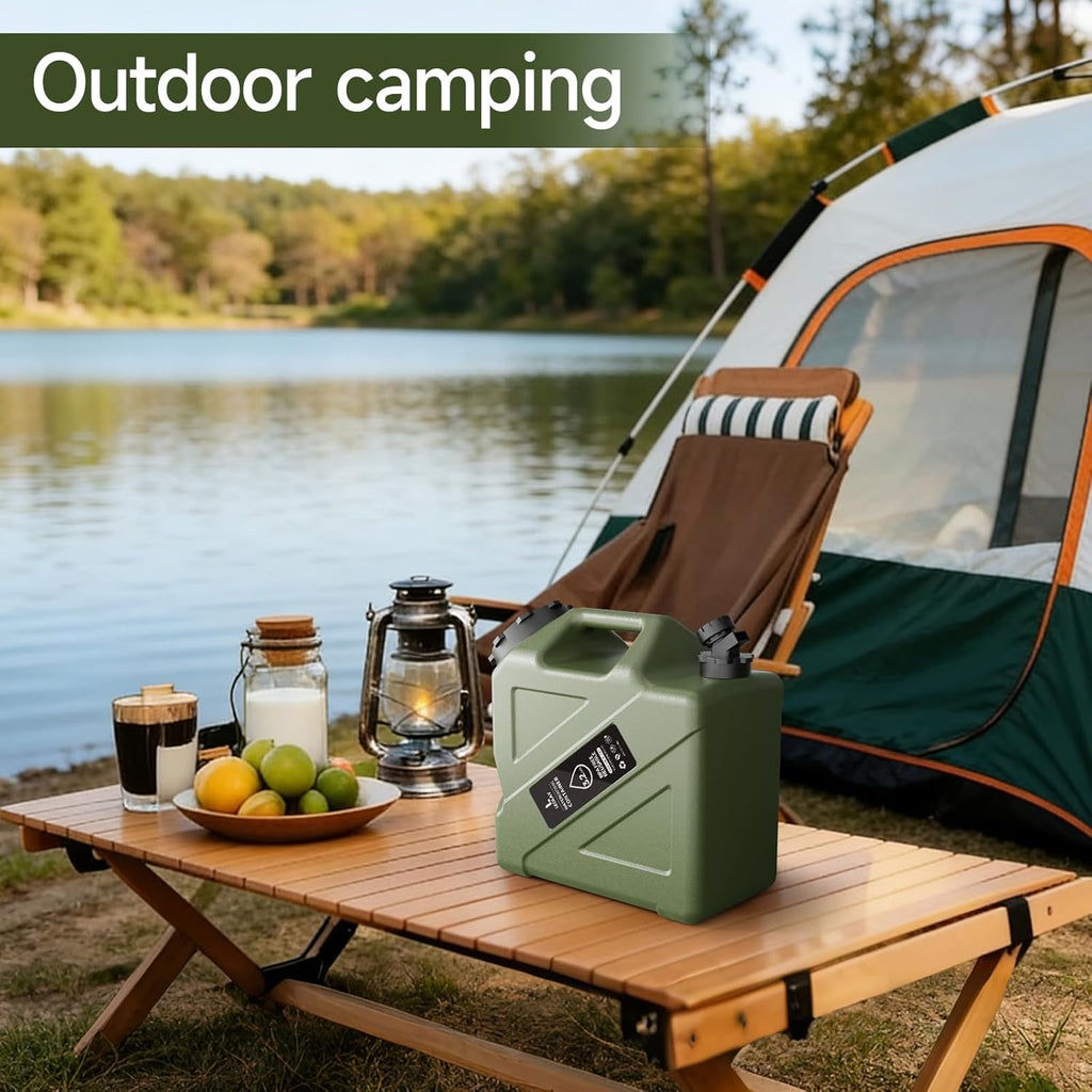 3.2GAL Camping Water Jug, Portable Water Storage Container with Spigot, Leak-Proof Lid & Dual Handles, Outdoor Water Tank for Camping, RV, Emergency Preparedness