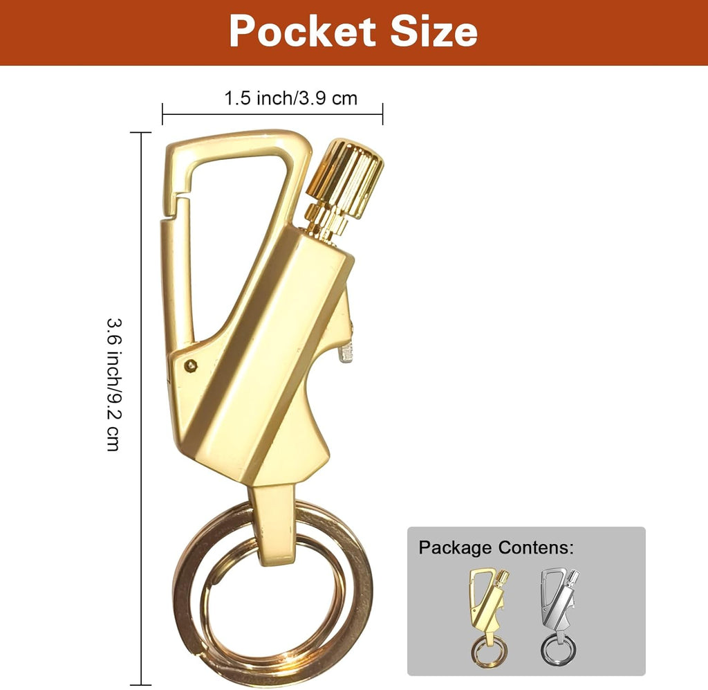 2 Pack Permanent Match Infinity Lighter, Permanent Match Infinity Lighter with Multitool Keychain Bottle Opener, Keychain Multitool for Camping & Hiking, Gift for Man