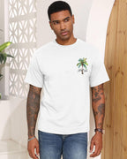 Mens Malibu Vibe Palm Tree California Casual Short Sleeve T-Shirt | Perfect for Surf Travel Great for Beach Lovers West Coast Fans.