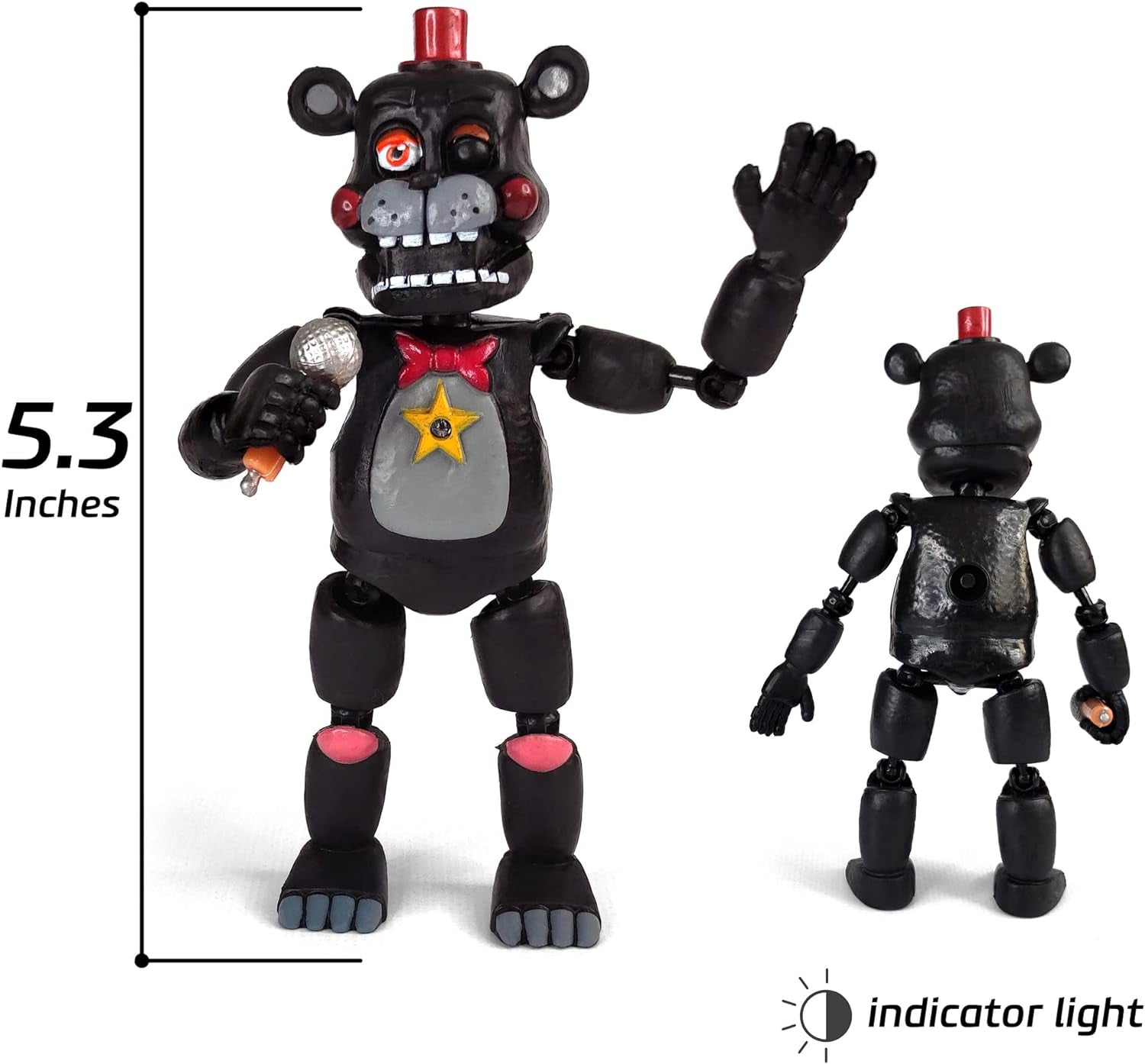 Inspired by Five Nights at Freddys | Chocolate | Freddy'S Action Figures Toys (FNAF) Set of 6 Pcs [Rockstar & Chocolate Freddy, Bonnie, Chica, Easter, Freddy Frostbear]