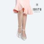 Women'S IN2 Candice Wedding Rhinestones Sequins Low Kitten Heels Pumps Dress Evening Shoes for Women Bridal Bride