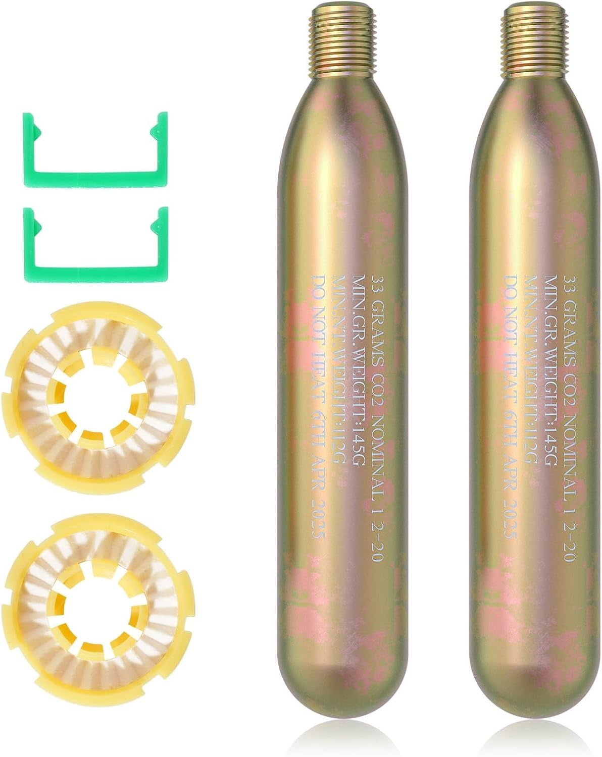 33G Co2 Cartridge Cylinder for Life Vest, Accessory for C02 PFD Rearming Kit, for Auto/Manual Inflating Life Jacket, for Adult, Used for Fishing, Surfing, Sea/Ocean Activities
