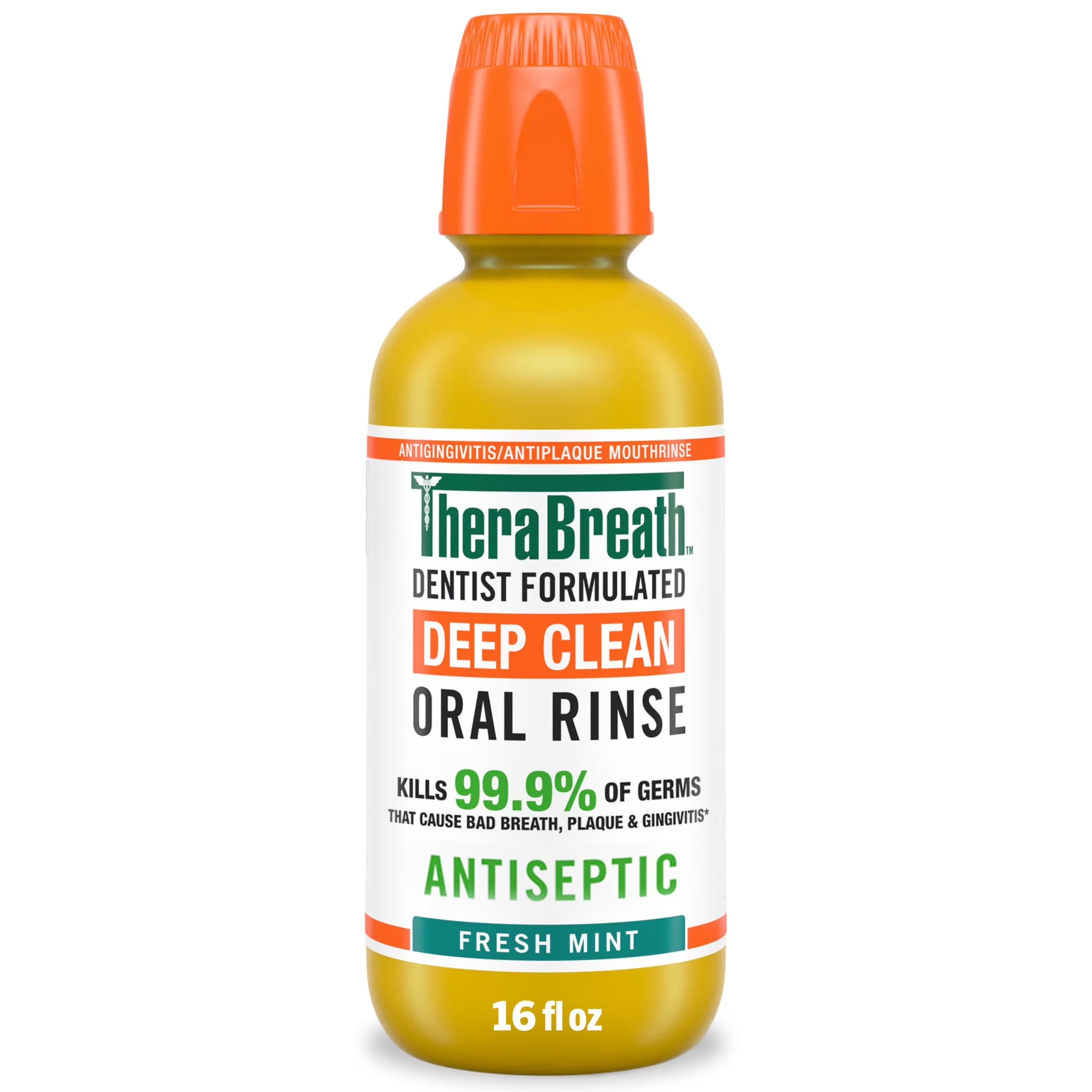 Deep Clean Mouthwash, Alcohol Free, Antiseptic Benefits, Fresh Mint, 16 Fl Oz