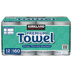 Paper Towels, 2-Ply, 160 Sheets, 12 Individually Wrapped Rolls