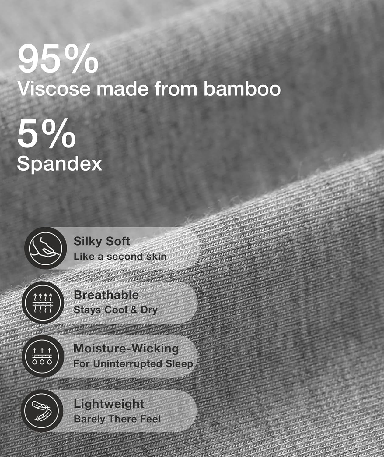 Women'S Bamboo Viscose Long Sleeve Pajamas Set | Super Soft Sleepwear, Cooling Pjs for Hot Flashes & Night Sweats, Moisture-Wicking for Menopause, OEKO-TEX Certified
