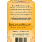 Tea Ginger Tea - 16 Tea Bags per Pack (4 Packs) - Organic Ginger Tea Bags - Digestive Support Tea - Includes Ginger Root, Lemongrass, Licorice Root, Peppermint Leaf & Black Pepper
