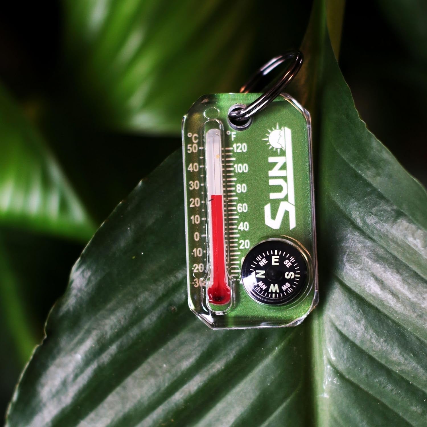 Therm-O-Compass | Multi-Functional Zipper Pull Compass & Thermometer with Wind Chill Chart | Ideal for Camping, Hiking, and Outdoor Navigation