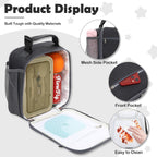 Kids Lunch Box Insulated Soft Bag Mini Cooler Back to School Thermal Meal Tote Kit for Girls, Boys, Dark